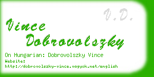 vince dobrovolszky business card